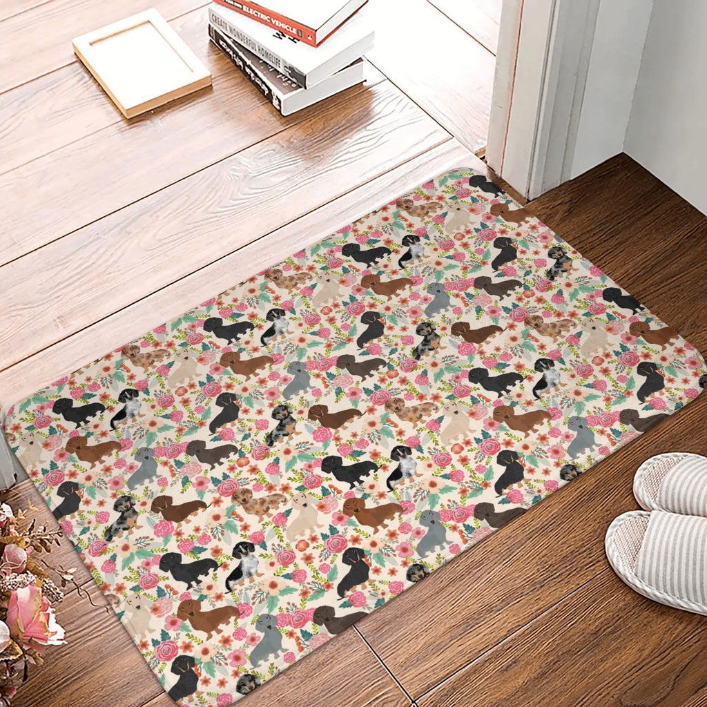 Cartoon Dachshund Dog Doormat