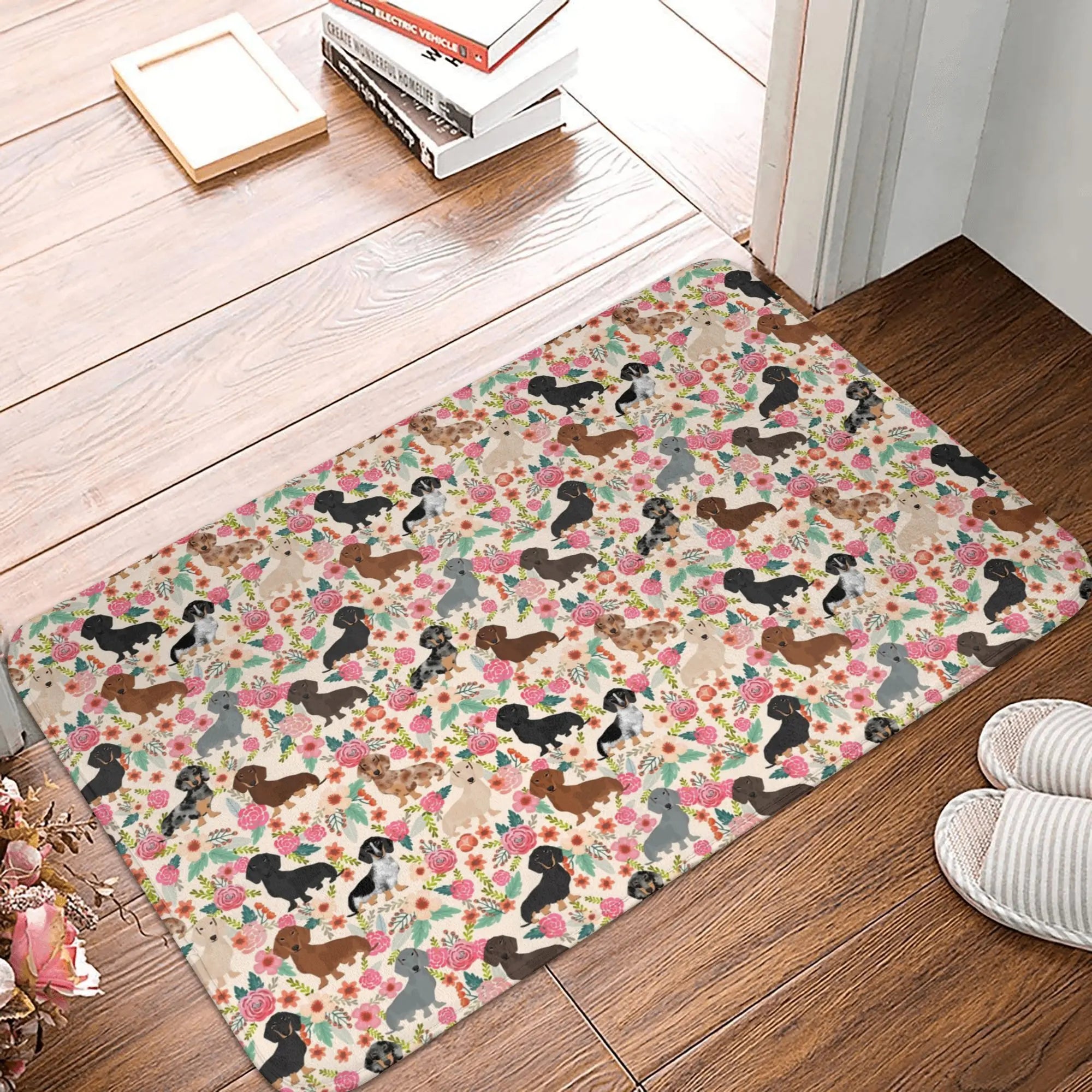 Cartoon Dachshund Dog Doormat