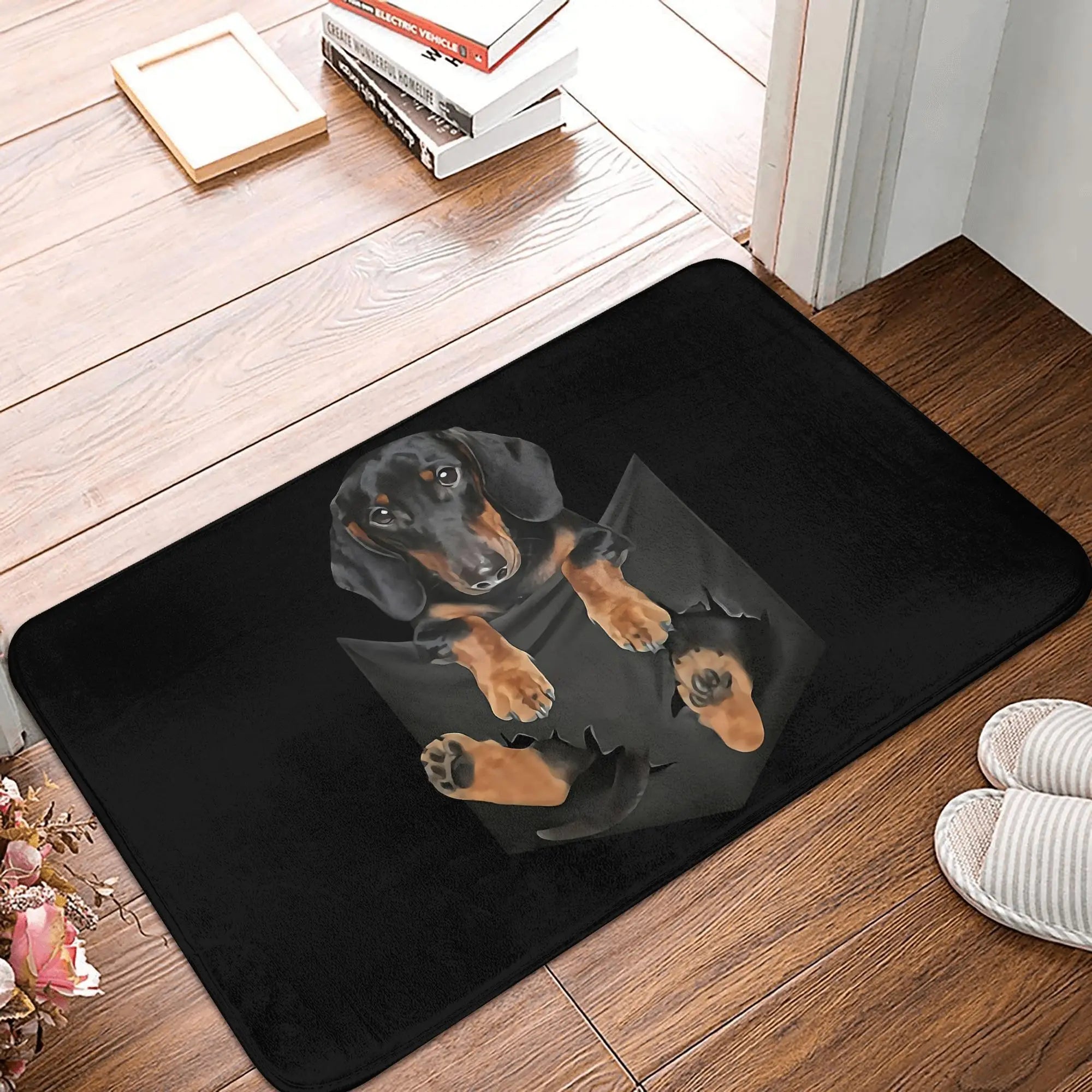 Cartoon Dachshund Dog Doormat