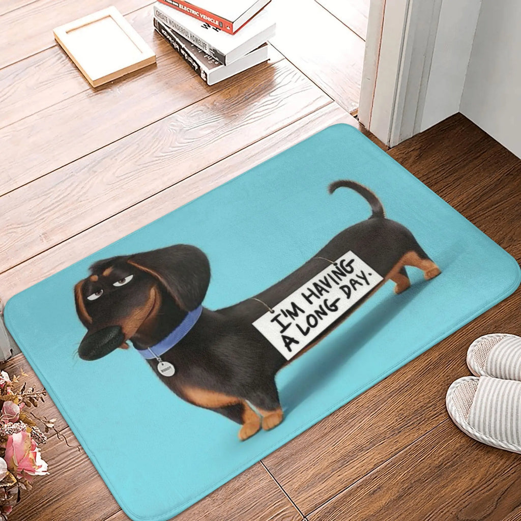 Cartoon Dachshund Dog Doormat