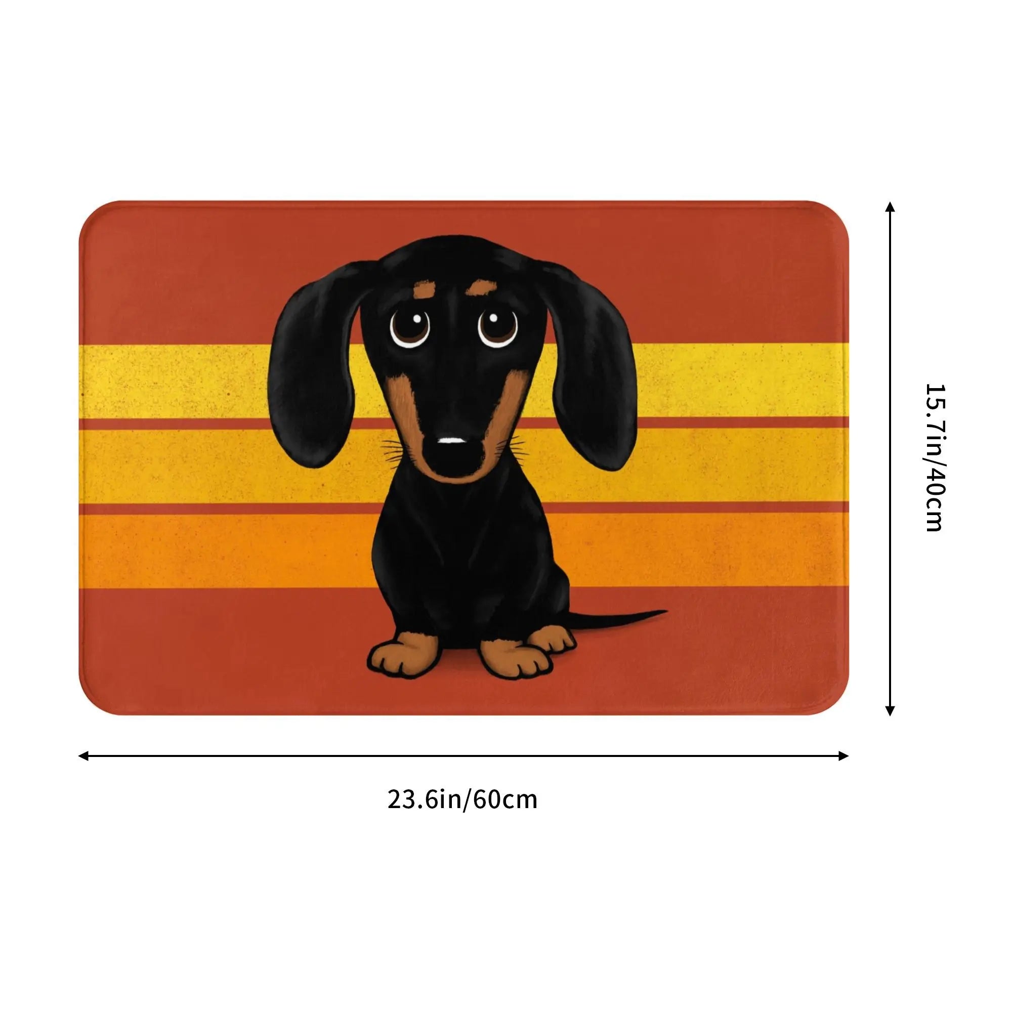 Cartoon Dachshund Dog Doormat