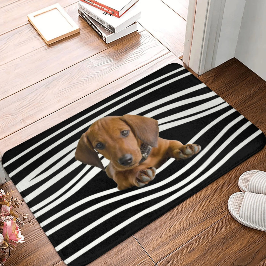 Cartoon Dachshund Dog Doormat