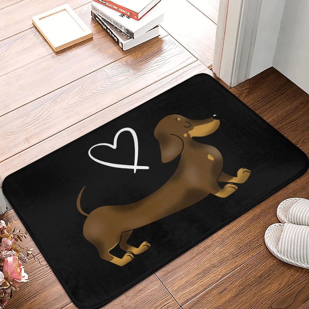 Cartoon Dachshund Dog Doormat