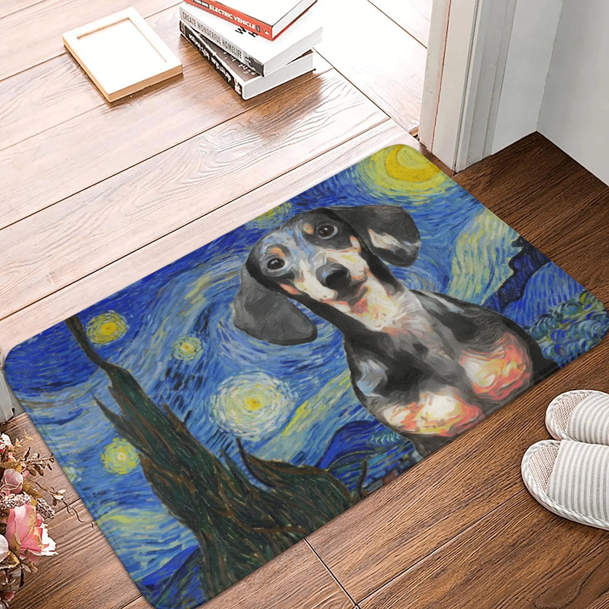 Cartoon Dachshund Dog Doormat