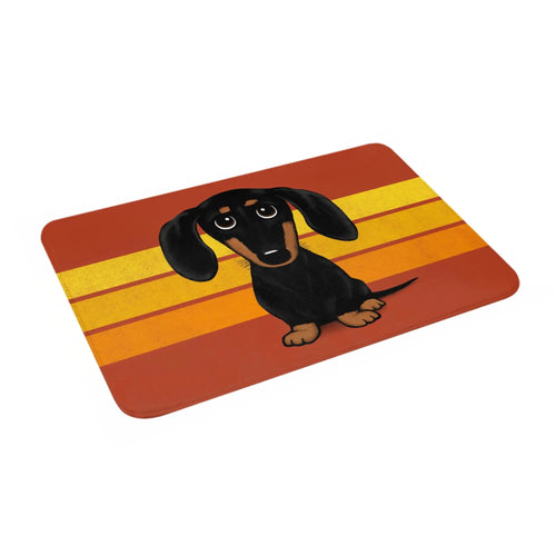 Cartoon Dachshund Dog Doormat