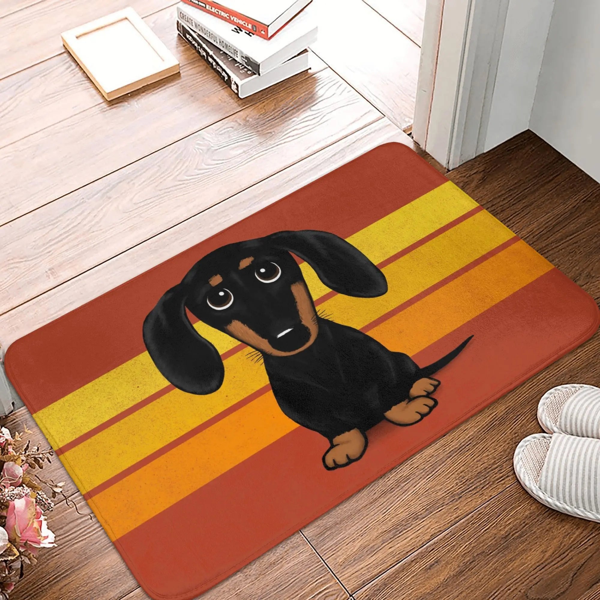 Cartoon Dachshund Dog Doormat