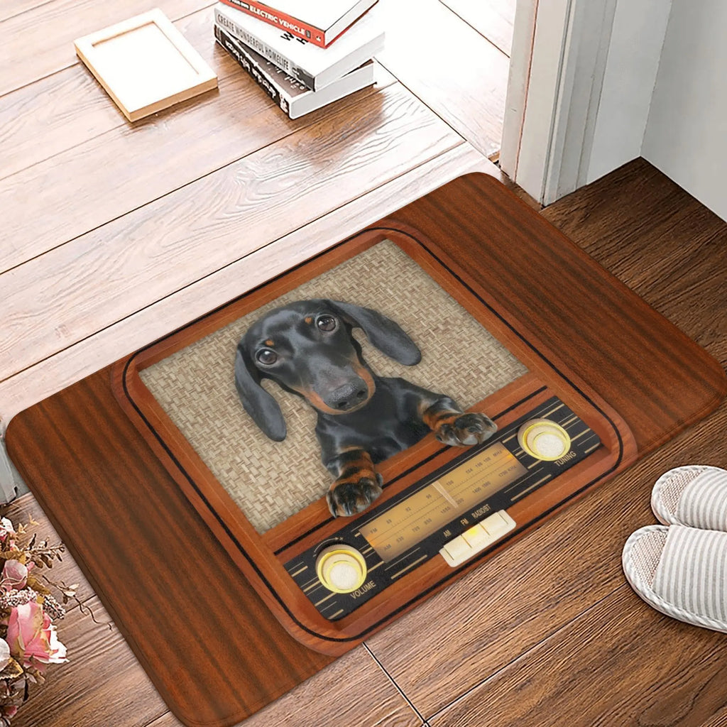 Cartoon Dachshund Dog Doormat