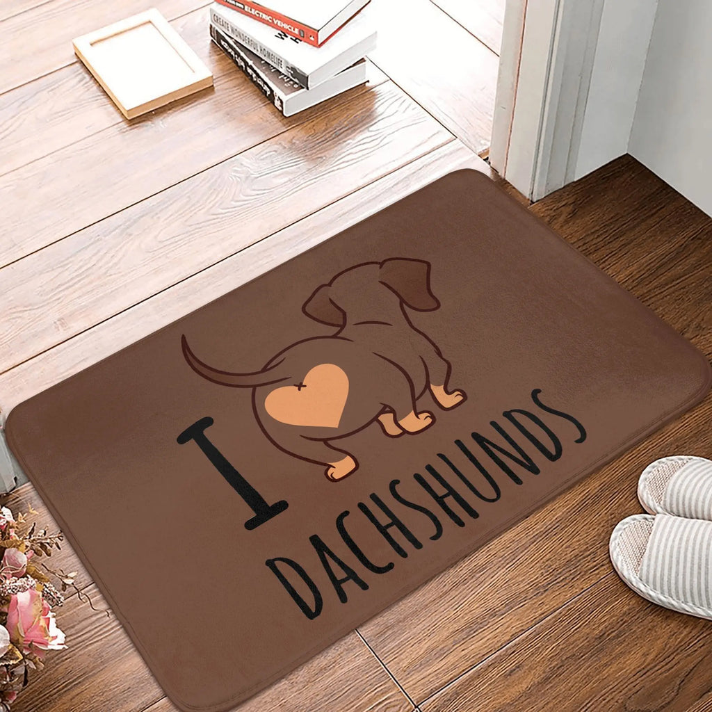 Cartoon Dachshund Dog Doormat